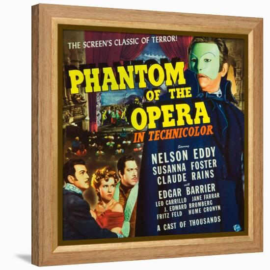 Phantom of the Opera, Nelson Eddy, Susanna Foster, Claude Rains, 1943-null-Framed Stretched Canvas