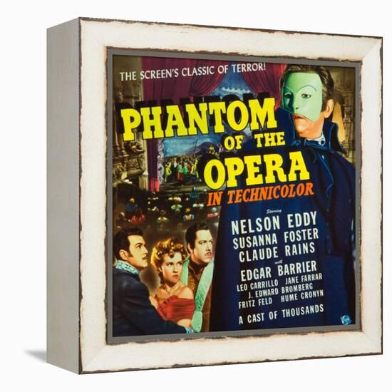 Phantom of the Opera, Nelson Eddy, Susanna Foster, Claude Rains, 1943-null-Framed Stretched Canvas