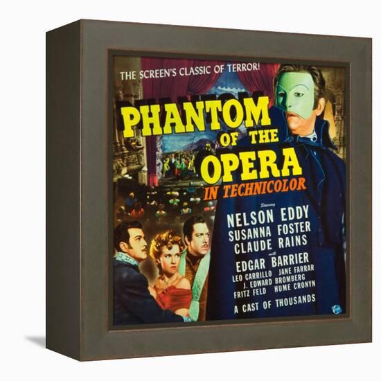 Phantom of the Opera, Nelson Eddy, Susanna Foster, Claude Rains, 1943-null-Framed Stretched Canvas