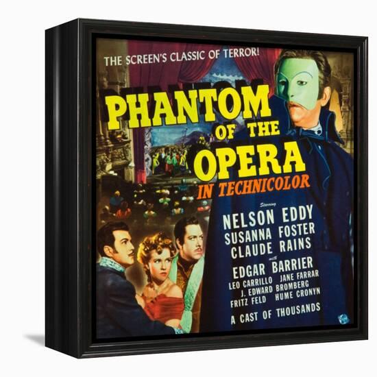 Phantom of the Opera, Nelson Eddy, Susanna Foster, Claude Rains, 1943-null-Framed Stretched Canvas