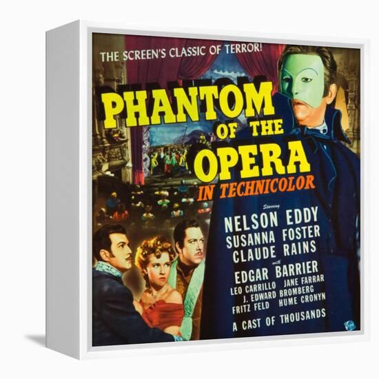 Phantom of the Opera, Nelson Eddy, Susanna Foster, Claude Rains, 1943-null-Framed Stretched Canvas