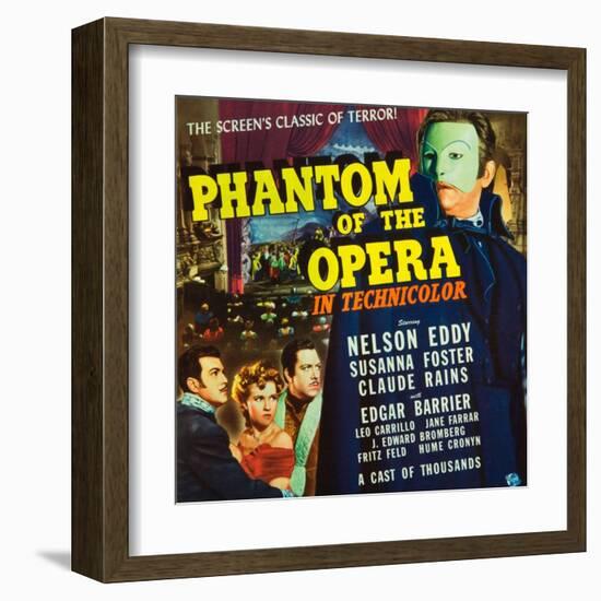 Phantom of the Opera, Nelson Eddy, Susanna Foster, Claude Rains, 1943-null-Framed Art Print