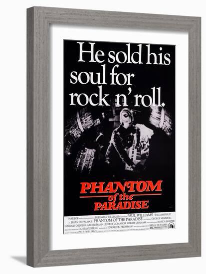 Phantom of the Paradise, William Finley (As the Phantom), 1974-null-Framed Premium Giclee Print