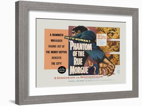 Phantom of the Rue Morgue, UK Movie Poster, 1954-null-Framed Art Print