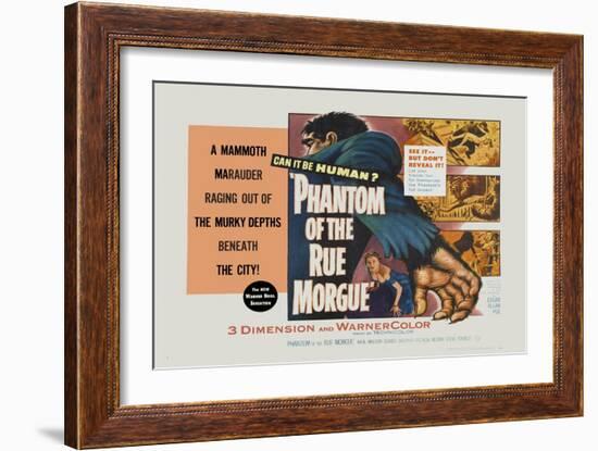 Phantom of the Rue Morgue, UK Movie Poster, 1954-null-Framed Art Print