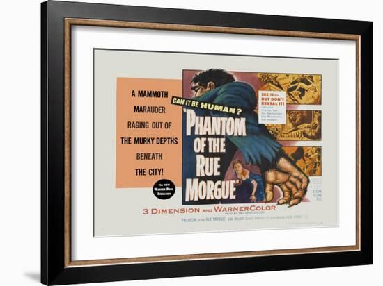 Phantom of the Rue Morgue, UK Movie Poster, 1954-null-Framed Art Print