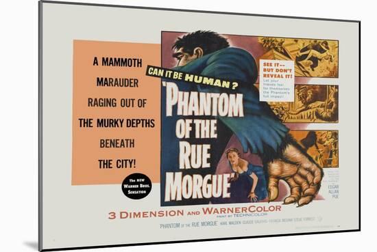 Phantom of the Rue Morgue, UK Movie Poster, 1954-null-Mounted Art Print