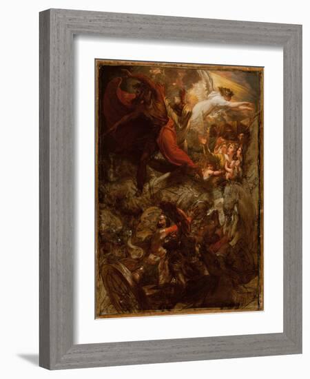 Pharaoh and His Host Lost in the Red Sea, 1792 and after 1800 (Oil on Canvas)-Benjamin West-Framed Giclee Print