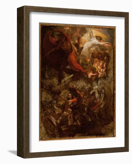 Pharaoh and His Host Lost in the Red Sea, 1792 and after 1800 (Oil on Canvas)-Benjamin West-Framed Giclee Print