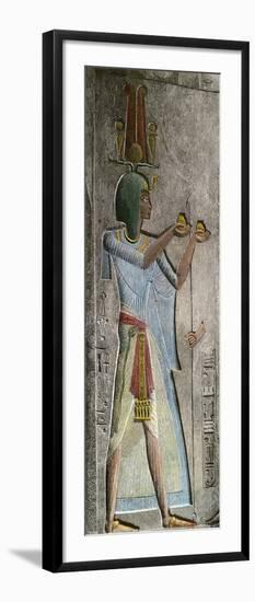 Pharaoh Menephtah, Son of Ramses II, Bas-Relief Excavated in the Late 1800s-null-Framed Giclee Print