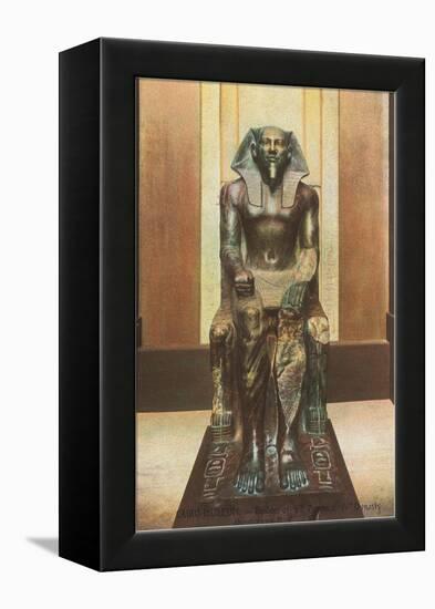 Pharaoh Statue in Cairo Museum, Egypt-null-Framed Stretched Canvas