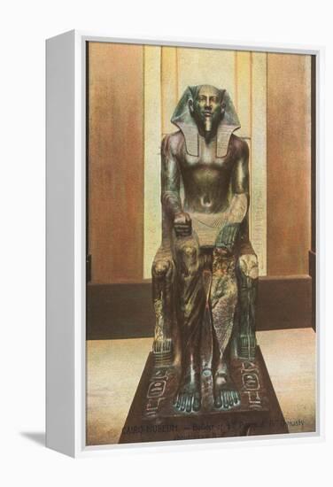 Pharaoh Statue in Cairo Museum, Egypt-null-Framed Stretched Canvas