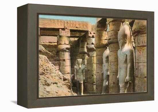 Pharaoh Statues, Luxor, Egypt-null-Framed Stretched Canvas