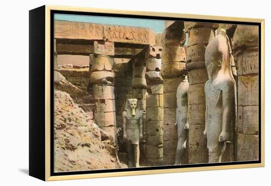 Pharaoh Statues, Luxor, Egypt-null-Framed Stretched Canvas