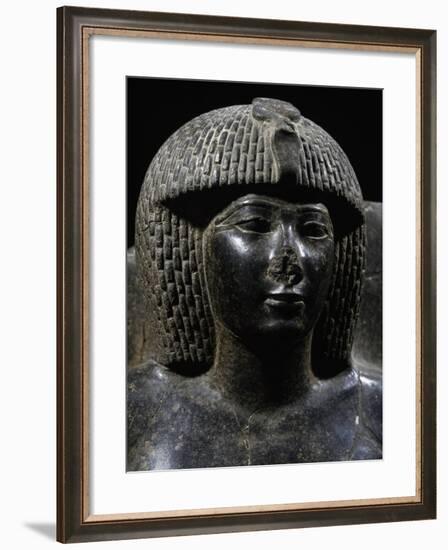 Pharaoh Thutmose Iv, Black Granite Statue, from Karnak, Detail-null-Framed Giclee Print