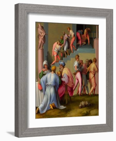 Pharaoh with the Butler and Baker-Jacopo Pontormo-Framed Giclee Print