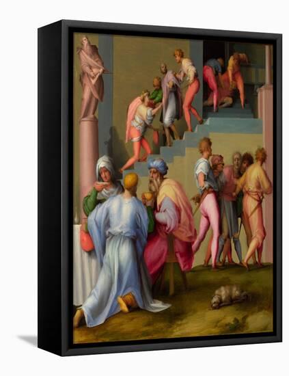 Pharaoh with the Butler and Baker-Jacopo Pontormo-Framed Premier Image Canvas