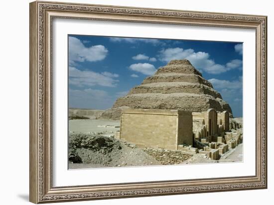 Pharaoh Zozer's Step Pyramid-null-Framed Giclee Print