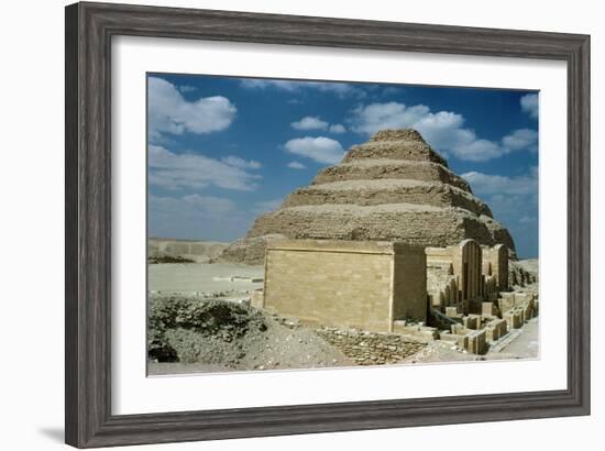 Pharaoh Zozer's Step Pyramid-null-Framed Giclee Print