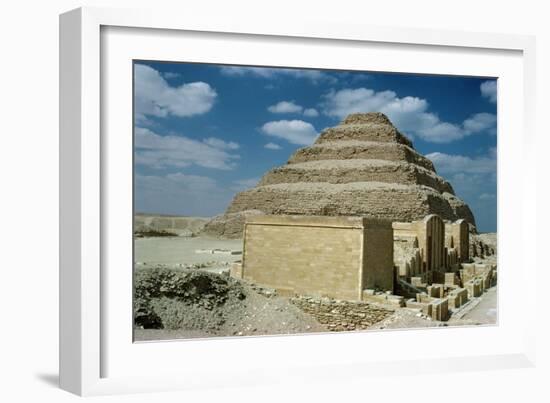 Pharaoh Zozer's Step Pyramid-null-Framed Giclee Print