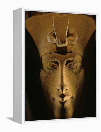 Pharaohs of the Sun, Sandstone Image of Akhenaten at Karnak, Egypt-Kenneth Garrett-Framed Premier Image Canvas