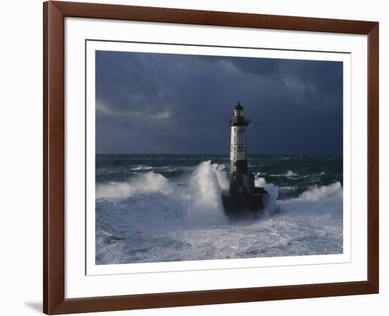 Phare d'Ar-Men, Bretagne-Jean Guichard-Framed Art Print