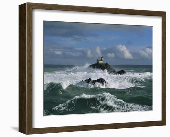 Phare de Tevennec, mer d'Iroise-Jean Guichard-Framed Art Print