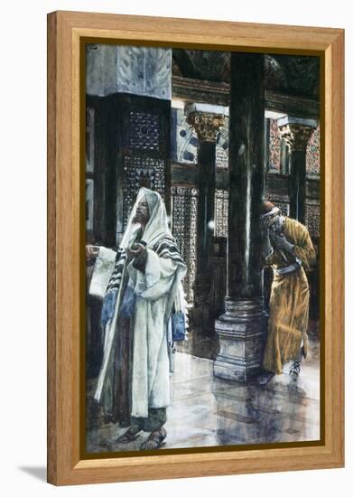 Pharisee and the Publican-James Tissot-Framed Premier Image Canvas