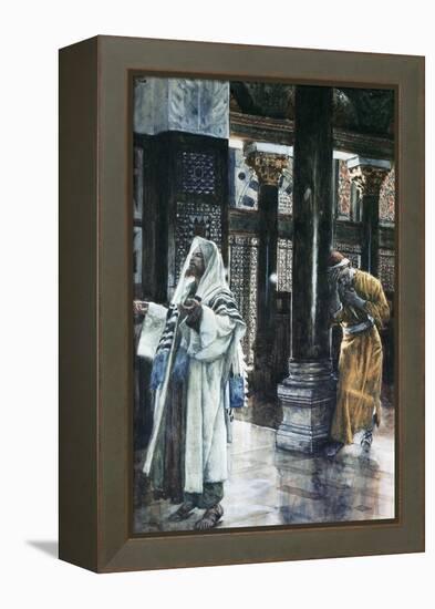 Pharisee and the Publican-James Tissot-Framed Premier Image Canvas