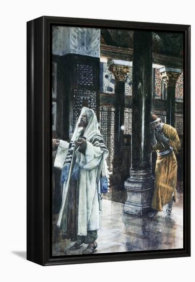 Pharisee and the Publican-James Tissot-Framed Premier Image Canvas