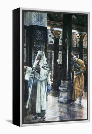 Pharisee and the Publican-James Tissot-Framed Premier Image Canvas