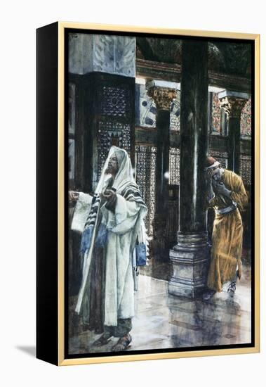 Pharisee and the Publican-James Tissot-Framed Premier Image Canvas