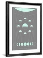 Phases of the Moon-null-Framed Art Print