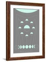 Phases of the Moon-null-Framed Art Print