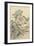 Pheasant and Peony-Bairei-Framed Art Print