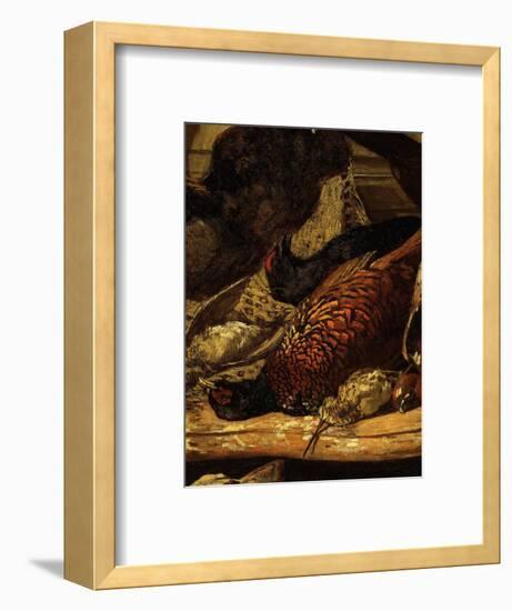 Pheasant and Woodcock, from Trophée De Chasse, or Hunting Trophies, 1862, Detail-Claude Monet-Framed Premium Giclee Print