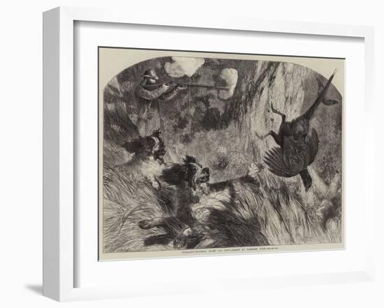 Pheasant-Shooting, Right and Left-Harrison William Weir-Framed Giclee Print
