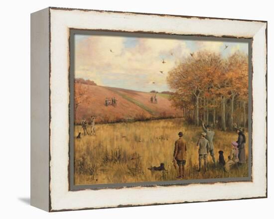 Pheasant Shooting-Christopher William Strange-Framed Premier Image Canvas