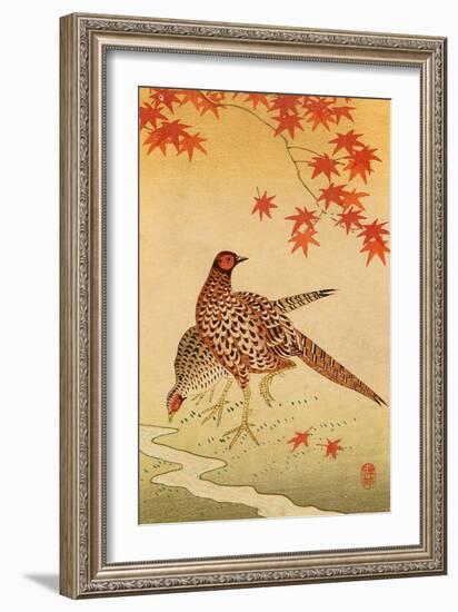 Pheasants-Koson Ohara-Framed Giclee Print