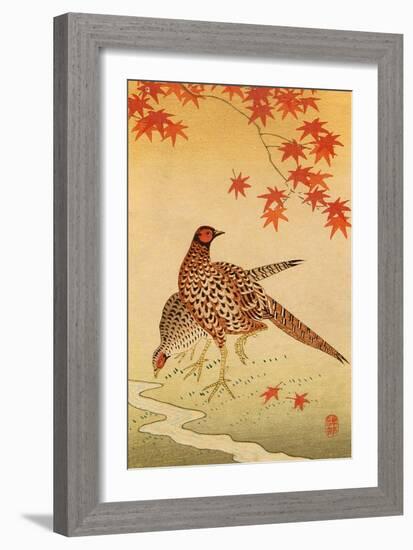 Pheasants-Koson Ohara-Framed Giclee Print