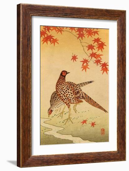 Pheasants-Koson Ohara-Framed Giclee Print