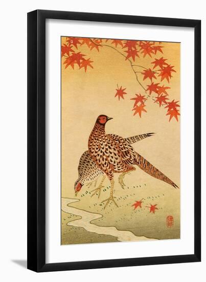 Pheasants-Koson Ohara-Framed Giclee Print