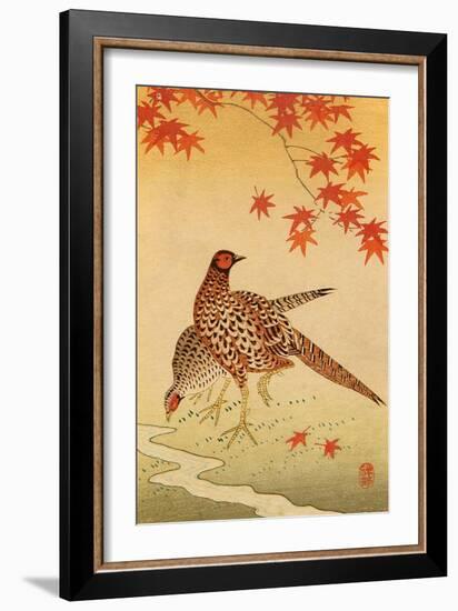 Pheasants-Koson Ohara-Framed Giclee Print