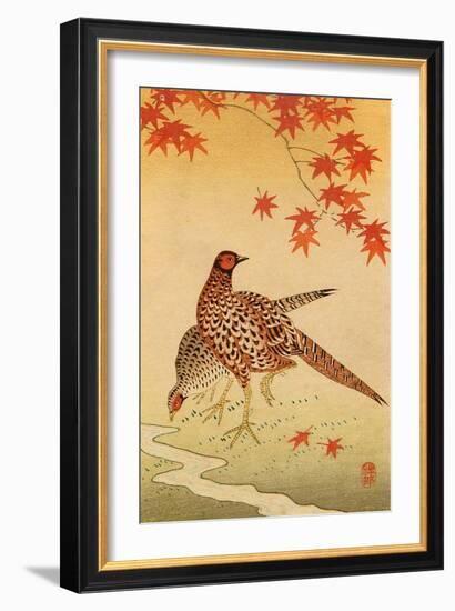 Pheasants-Koson Ohara-Framed Giclee Print