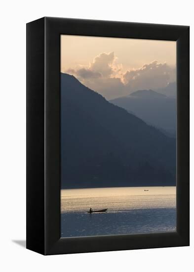 Phewa Tal Lake, Pokhara, Western Hills, Nepal, Himalayas, Asia-Ben Pipe-Framed Premier Image Canvas