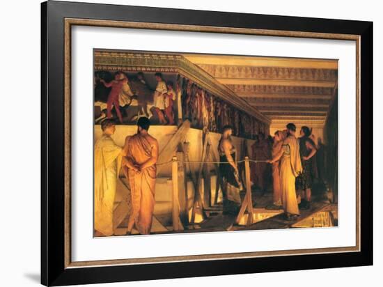 Phidias Showing the Frieze of the Parthenon to His Friends-Sir Lawrence Alma-Tadema-Framed Art Print