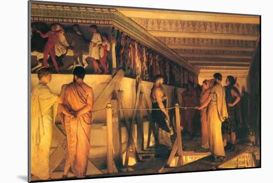 Phidias Showing the Frieze of the Parthenon to His Friends-Sir Lawrence Alma-Tadema-Mounted Art Print