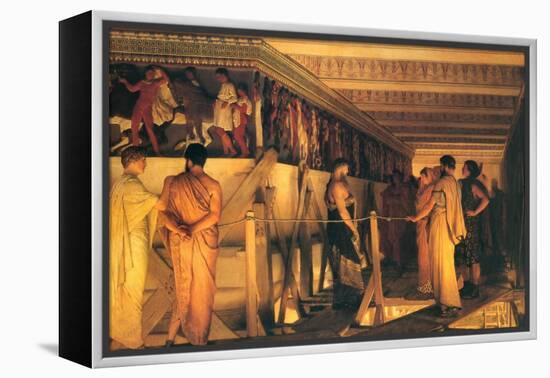 Phidias Showing the Frieze of the Parthenon to His Friends-Sir Lawrence Alma-Tadema-Framed Stretched Canvas