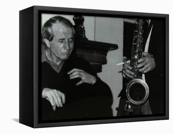 Phil Bates and the Tenor Saxophone of Spike Robinson at the Bell, Codicote, Hertfordshire, 1986-Denis Williams-Framed Premier Image Canvas