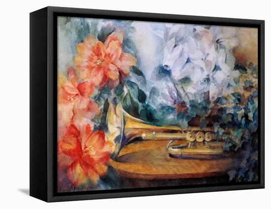 Phil Collins of Genesis Trumpet-Karen Armitage-Framed Premier Image Canvas